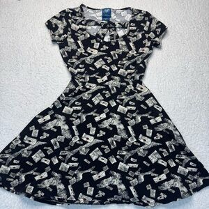 Harry Potter Hot Topic Skater Dress Hedwig Letters Hogwarts Size XS